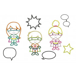 Stickserie - Kleine Superhelden Appli